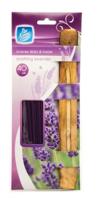 Incense Sticks & Holder - Soothing Lavender 40 Pack