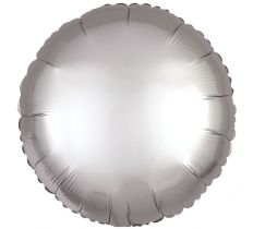 Amscan Silk Lustre Silver Circle Standard Foil Balloons