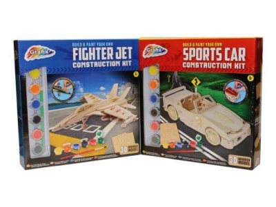 Wooden Kits Jet Car & Dino