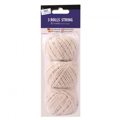 3 Balls Of White String