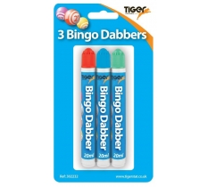 Tiger Pack Of 3 Bingo Dabbers-Blister Packed