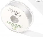 Eleganza Double Faced Satin 25mm X 20M White No.01