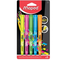 MAPED HELIX HIGHLIGHTERS X5 ASSORTED COLOR BLISTER