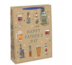 Fathers Day Father Day Beer Kraft Large Bag