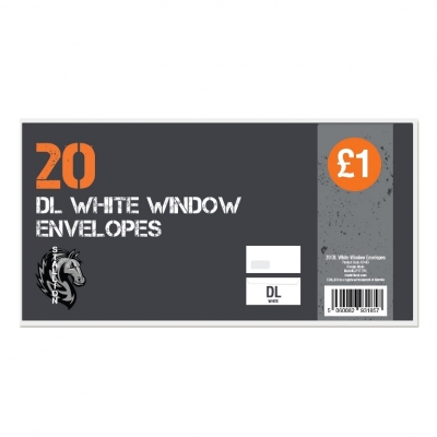 DL White Window Envelopes 25 Pack