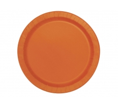 Pumpkin Orange 7" Dessert Plates 8pack