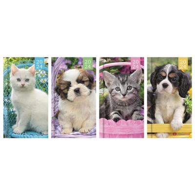 2025 Diary Slim WTV Photo Kitten & Puppy