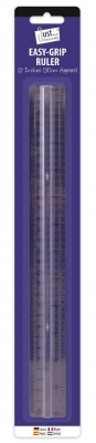 30cm Easy Grip Clear Plastic Ruler