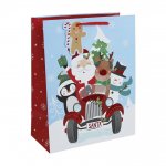 Christmas Cute Santa Large Gift Bag(265mm x 330mm x 140mm)