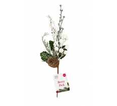 Artificial White Berry Pick 27cm