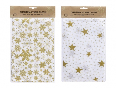 Table Cloth Gold Rectangle ( Assorted Designs )