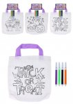 Bag Halloween Colour Your Own 21.9cm X 19.8cm With 4 Pens