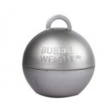 25 X Bubble Balloon Weights Silver 35G