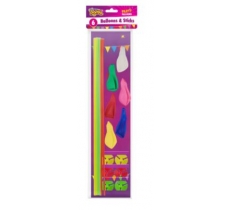 6Pc Balloons & Stick Set