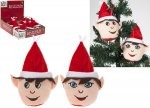 3.5" Boy/Girl Plush Elf Head On Hanging String