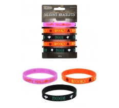 Halloween Silicone Bracelets 5-pack (1.2cm X 20cm) 3 Assorts