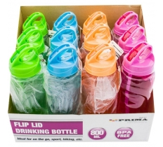 Flip Lid Drinking Bottle 800ml ( Assorted Colours )