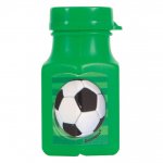 3D Soccer Mini Bubble Bottles 4 Pack