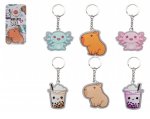 Kawaii Acrylic Animal Keychains 5cm 6 Assorted