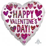 Happy Valentines Day 18" Satin Sequin Balloon