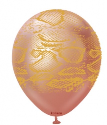 Safari Snake Rose Gold Printed Latex Balloons