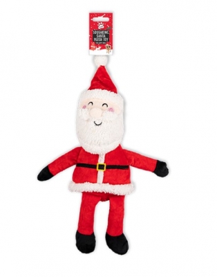 Squeaking Plush Santa Pet Toy