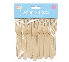 Eco Friendly Wooden Forks 50 Pack