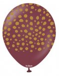 Kalisan Safari Cheetah Burgandy ( Gold ) Balloons Pack Of 25