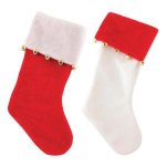 Deluxe Red & White Stocking with Bells