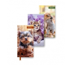 2025 Slim Patterned Diary Cats & Dogs