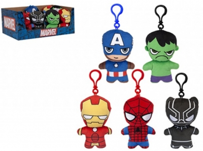 2d Marvel Plush Bag Clip On 5 Assorted