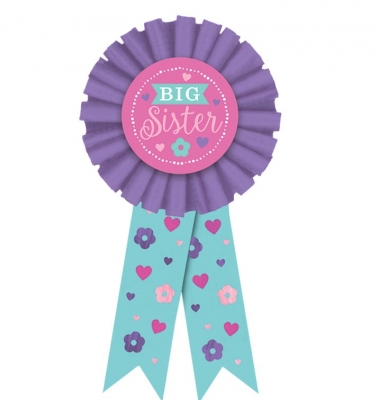 Big Sister Ribbon Award 15cm - 6 Pack