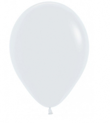 Sempertex 12" Fashion White Latex Balloons 50 Pack