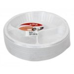 10" 3 Compartment Plastic Plates ( 50 Pack )