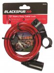 Blackspur 10mm X 1.8M Heavy Duty Cable Bicycle Lock