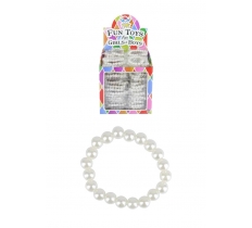 Plastic White Pearl Bracelets (14cm x 0.8cm) X 120PC