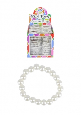 Plastic White Pearl Bracelets (14cm x 0.8cm) X 120PC