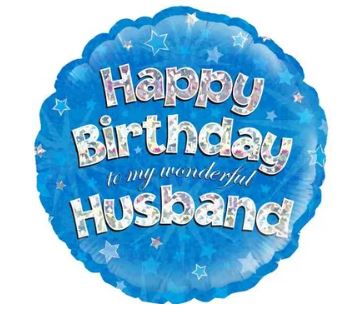 18" Happy Birthday HUSBand Holographic