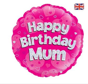 Oaktree 18" Happy Birthday Mum Pink