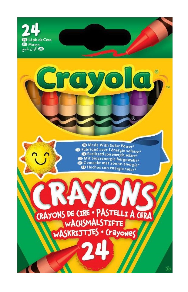 CRAYOLA CRAYONS box of 24 Nontoxic Colors STANDARD SIZE Eco-Evolution  52-3024 46941090175