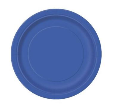 8 Pack Royal Blue 7" Plates