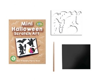 ECO Play Halloween Mini Scratch Art 12x10cm