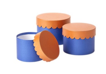 Scalloped Hat Box Marino Set of 3