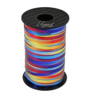 Eleganza Poly Curling Ribbon Metallic 5mm X 250 Yrds Rainbow