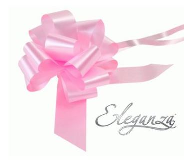 Eleganza Poly Pull Bows 50mm x 20pcs Lt.Pink No.21