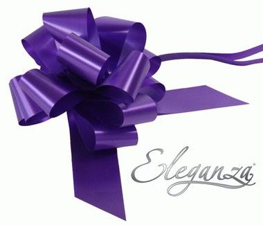 Eleganza Poly Pull Bows 50mm X 20Pcs Purple No.36