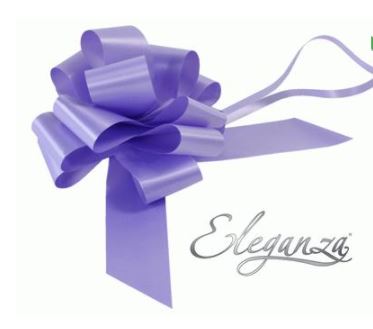 Eleganza Poly Pull Bows 50mm X 20Pcs Lavender No.45