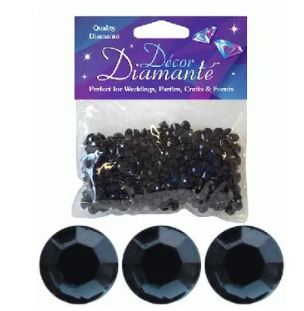 6mm D [[144]]cor Diamante Diamonds 28G Pearl Black