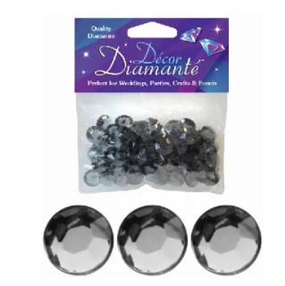 12mm D[[130]]cor Diamante Diamonds 28G Black Quartz