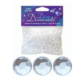 12mm D[[130]]cor Diamante Diamonds 28G Clear